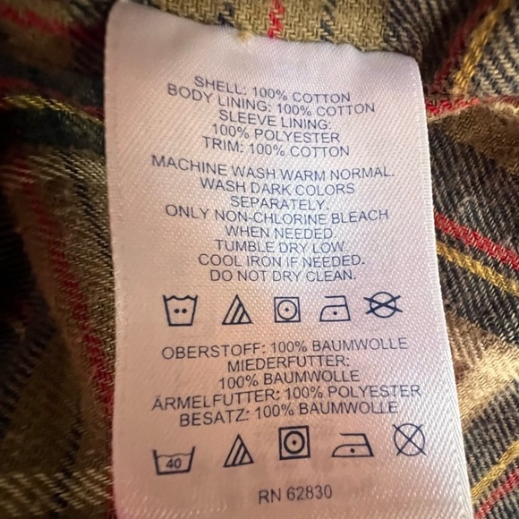 Land's End 100% Cotton Barn Chore Jacket Flannel Lined Corduroy Collar Size XL - Picture 13 of 15